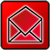Icon von rotem Umschlag