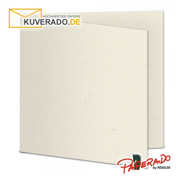 Paperado Faltkarten in terra vanilla quadratisch