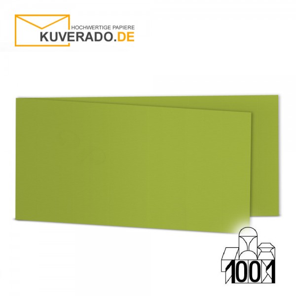 Artoz 1001 Faltkarten bamboo-green DIN lang Querformat mit Wasserzeichen