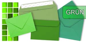 grüne Briefumschläge