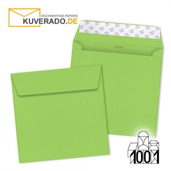 Artoz 1001 Briefumschläge Birkengrün quadratisch 160x160 mm