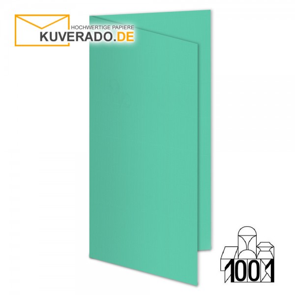 Artoz 1001 Faltkarten smaragdgrün DIN lang Hochformat mit Wasserzeichen