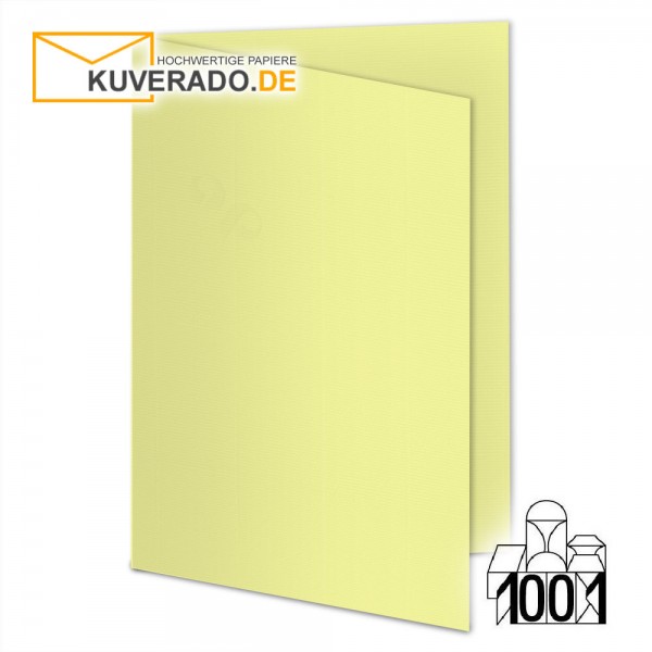 Artoz 1001 Faltkarten citro-gelb DIN A5 mit Wasserzeichen
