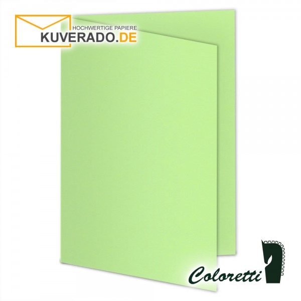 Grüne Doppelkarten in peppermint 220 g/qm von Coloretti