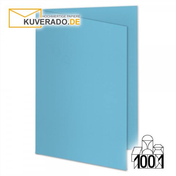 Artoz 1001 Faltkarten azurblau DIN B6 mit Wasserzeichen