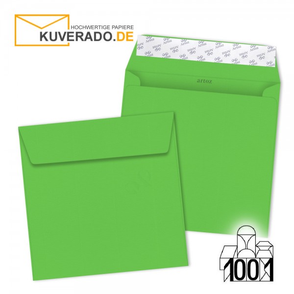 Artoz 1001 quadratische Briefumschläge maigrün 160x160 mm