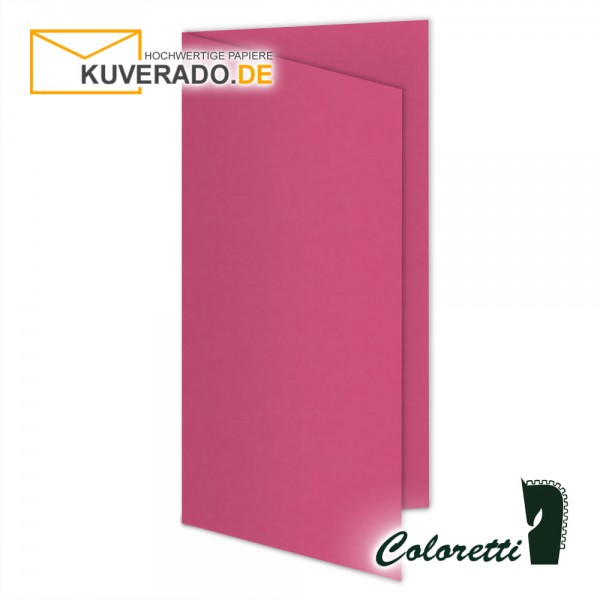 Rosa Doppelkarten in pink 220 g/qm von Coloretti