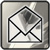 Icon von silbernem Briefumschlag