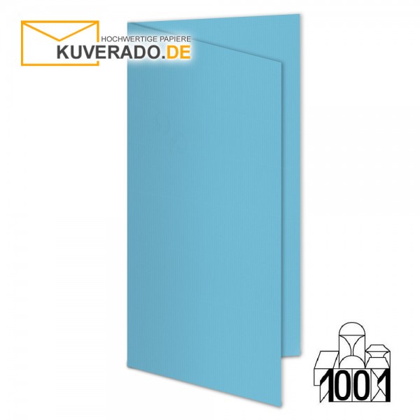 Artoz 1001 Faltkarten azurblau DIN lang Hochformat mit Wasserzeichen