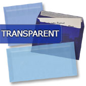transparente Briefumschläge in blau
