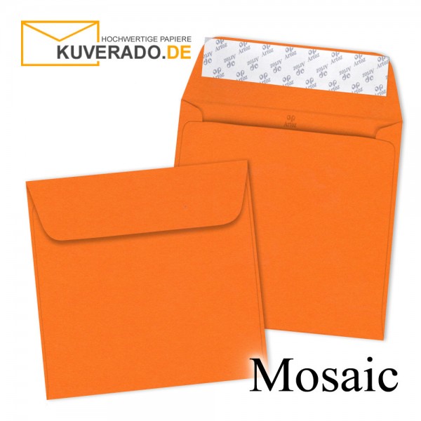 Artoz Mosaic neon-orange Briefumschläge quadratisch