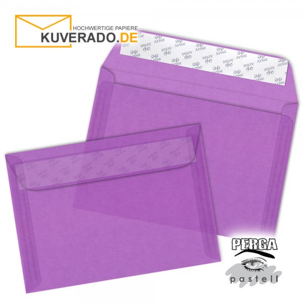 Artoz transparente Briefumschläge violett DIN B6