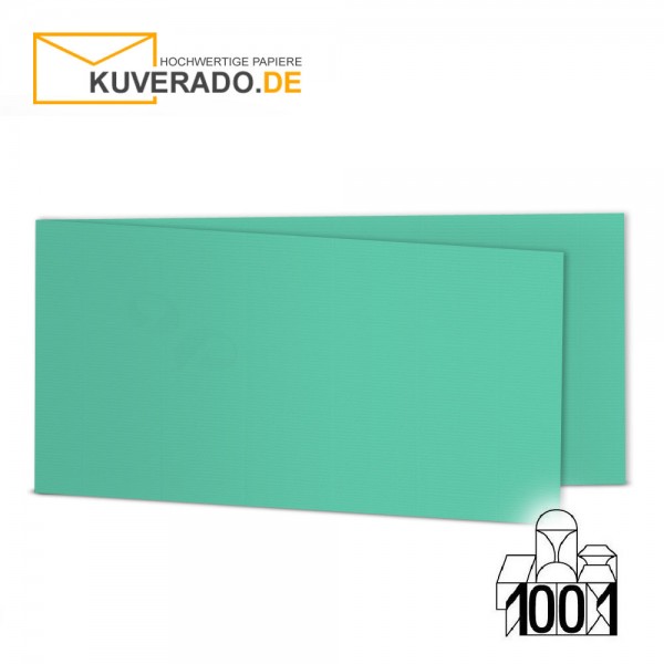 Artoz 1001 Faltkarten smaragdgrün DIN lang Querformat mit Wasserzeichen