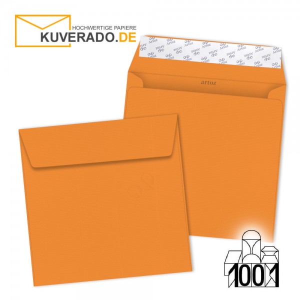Artoz Briefumschläge orange quadratisch 160x160 mm