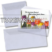 transparente Briefumschläge in glasklar