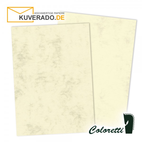 Beige marmoriertes Briefpapier in chamois 80 g/qm von Coloretti