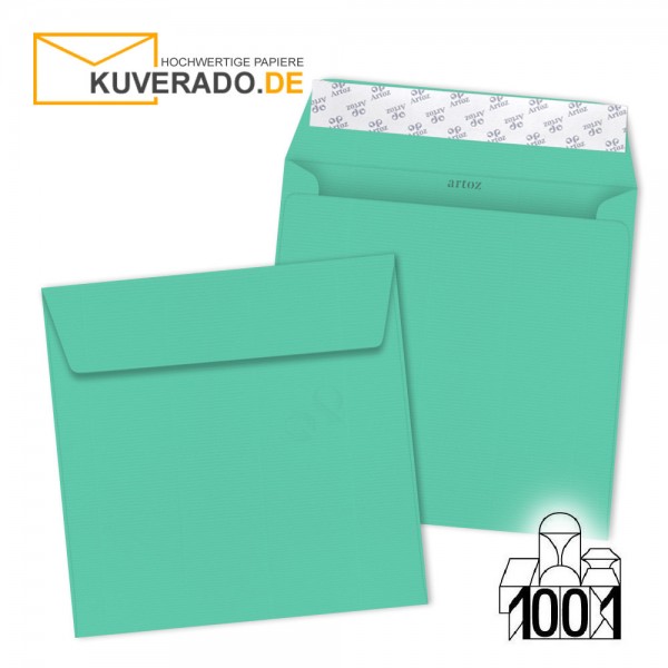 Artoz 1001 Briefumschläge smaragdgrün quadratisch 160x160 mm