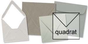 quadratische Briefumschläge in grau