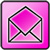 Icon von rosa Umschlag
