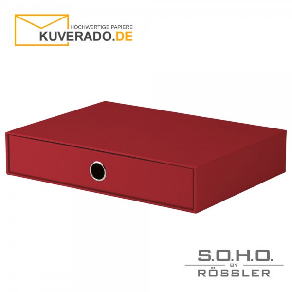 S.O.H.O. Schubladenbox für DIN A4 in der Farbe "rot"