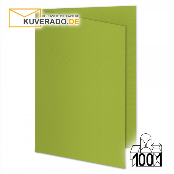 Artoz 1001 Faltkarten bamboo-green DIN B6 mit Wasserzeichen