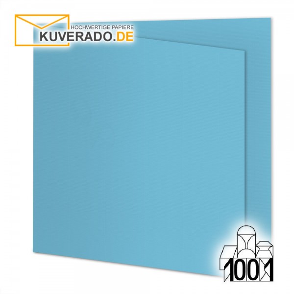 Artoz 1001 Faltkarten azurblau quadratisch 155x155 mm mit Wasserzeichen