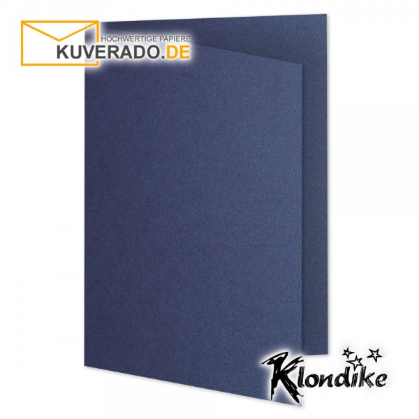 Artoz Klondike Karten in saphir-blau-metallic DIN A6