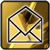 Icon von goldenem Umschlag