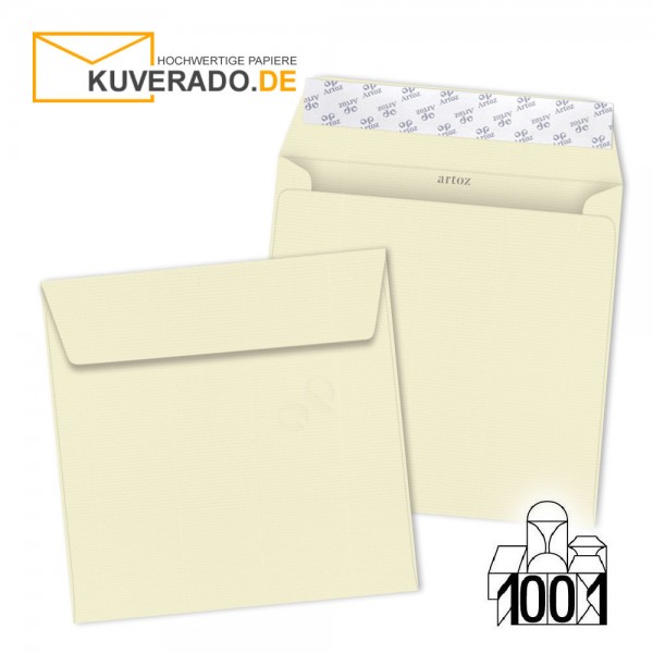 Artoz 1001 Briefumschläge crema-beige quadratisch 160x160 mm