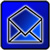 Icon von blauem Umschlag