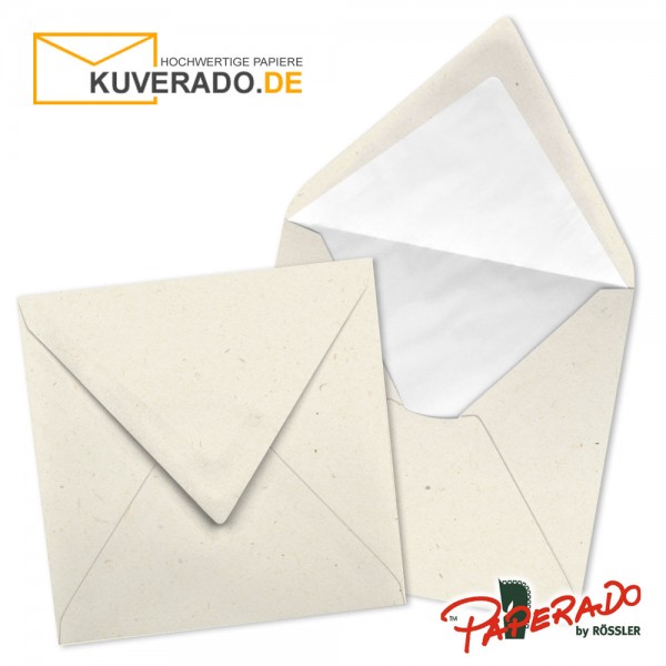 Paperado quadratische Briefumschläge in terra vanilla 164x164 mm