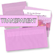 transparente Briefumschläge in rosa