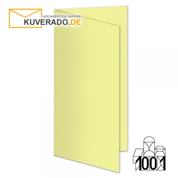 Artoz 1001 Faltkarten citro-gelb DIN lang Hochformat mit Wasserzeichen