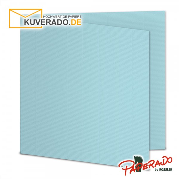 Paperado Karten in aqua blau quadratisch