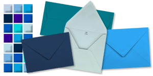 100 Briefumschläge Motiv blau hellblau Punkte DL oF Weihnachten Kuverts farbig 
