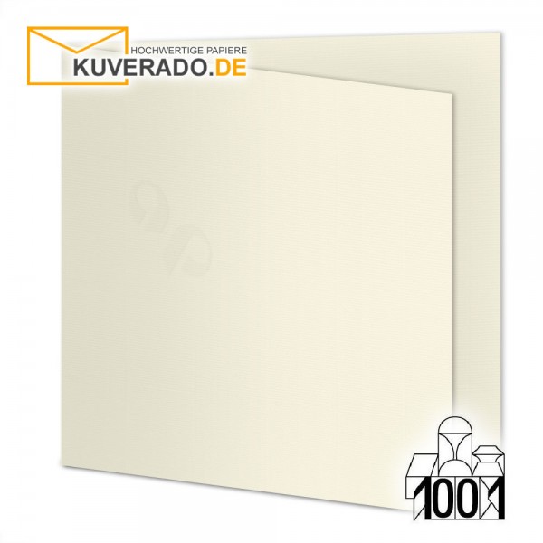 Artoz 1001 Faltkarten ivory beige quadratisch 155x155 mm mit Wasserzeichen