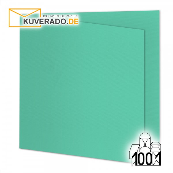 Artoz 1001 Faltkarten smaragdgrün quadratisch 155x155 mm mit Wasserzeichen