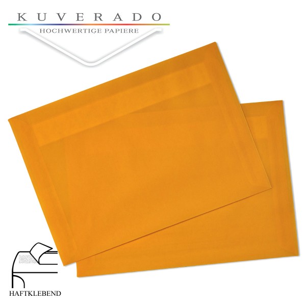transparente Briefumschläge DIN C6 in orange