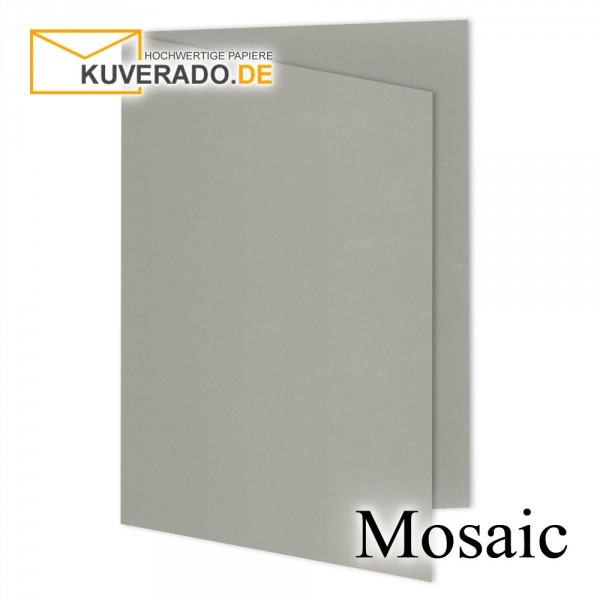 Artoz Mosaic zementgraue Doppelkarten DIN A5