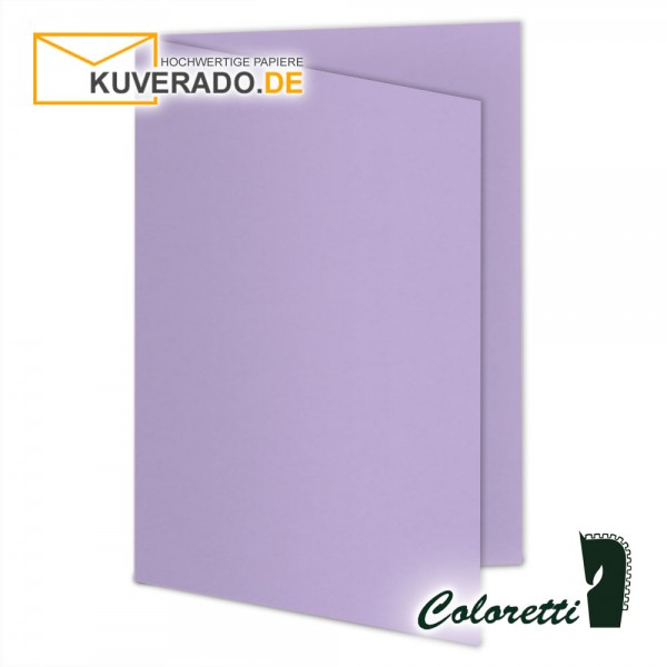 Lila Doppelkarten in lavendel 220 g/qm von Coloretti
