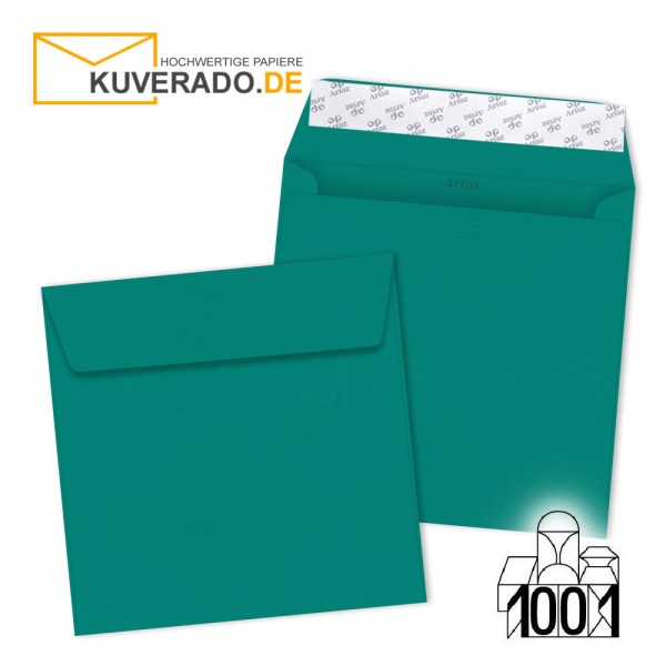 Artoz 1001 Briefumschläge tropical-green quadratisch 160x160 mm