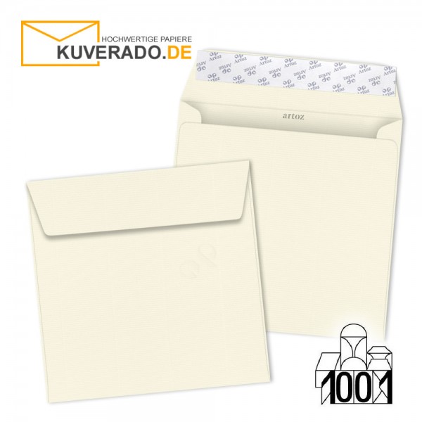 Artoz 1001 Briefumschläge ivory-beige quadratisch 160x160 mm