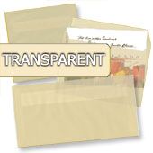 transparente Briefumschläge in beige