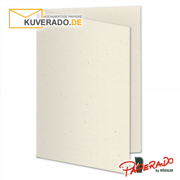 Paperado Karten in terra vanilla DIN A5 Hochformat