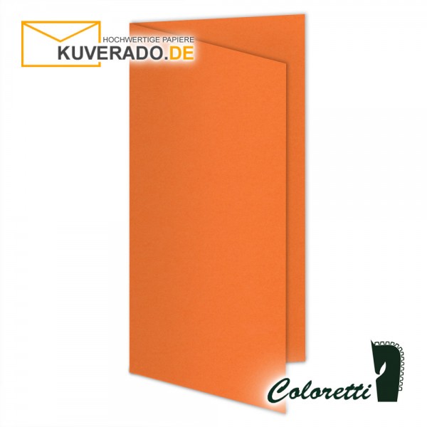Orange Doppelkarten in apfelsine 220 g/qm von Coloretti
