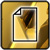 Icon von goldenem Briefpapier
