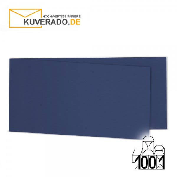 Artoz 1001 Faltkarten classic-blue DIN lang Querformat mit Wasserzeichen