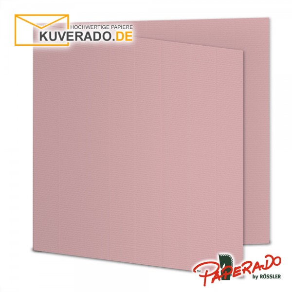Paperado Karten in rose / rosa quadratisch