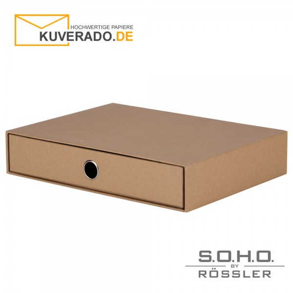 S.O.H.O. Schubladenbox für DIN A4 in der Farbe "kraft"