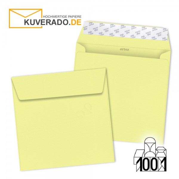 Artoz 1001 Briefumschläge citro-gelb quadratisch 160x160 mm
